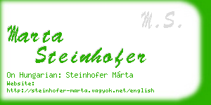marta steinhofer business card